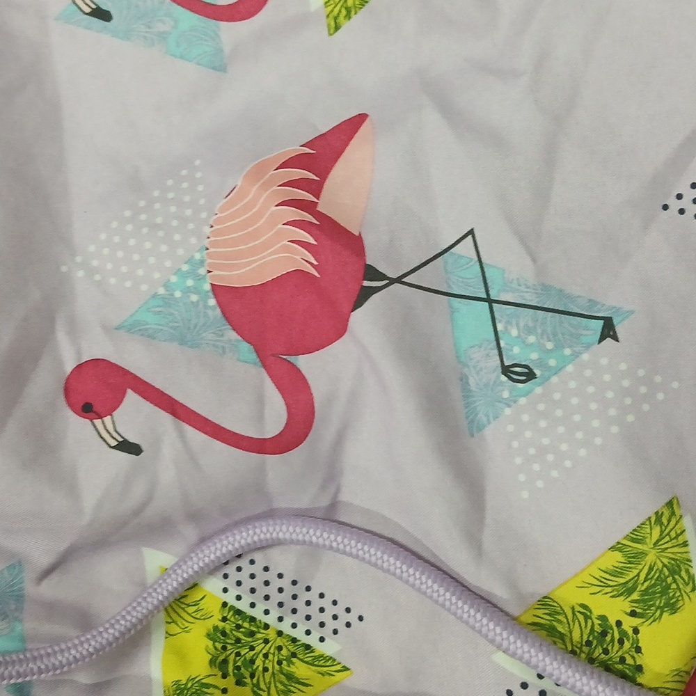 George Men’s SM(28-30) Pink Fun Flamingo Drawstring Lined Swim Trunks - Picture 3 of 7